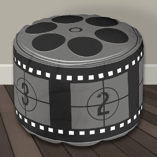 Movie Film Reel Pouf