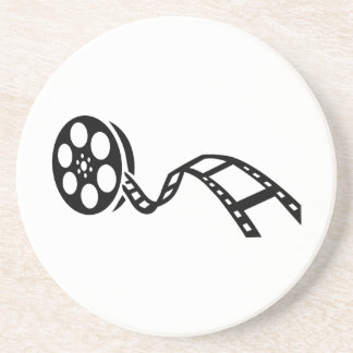 Movie film reel sandstone coaster