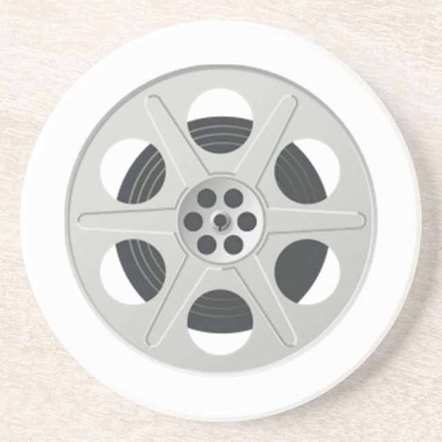 Movie Film Reel Sandstone Coaster (Front)