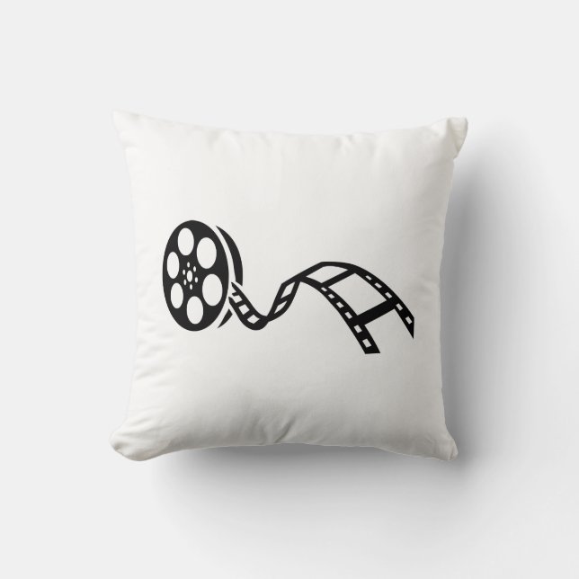 Movie film reel throw pillow (Front)