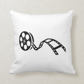 Movie film reel throw pillow