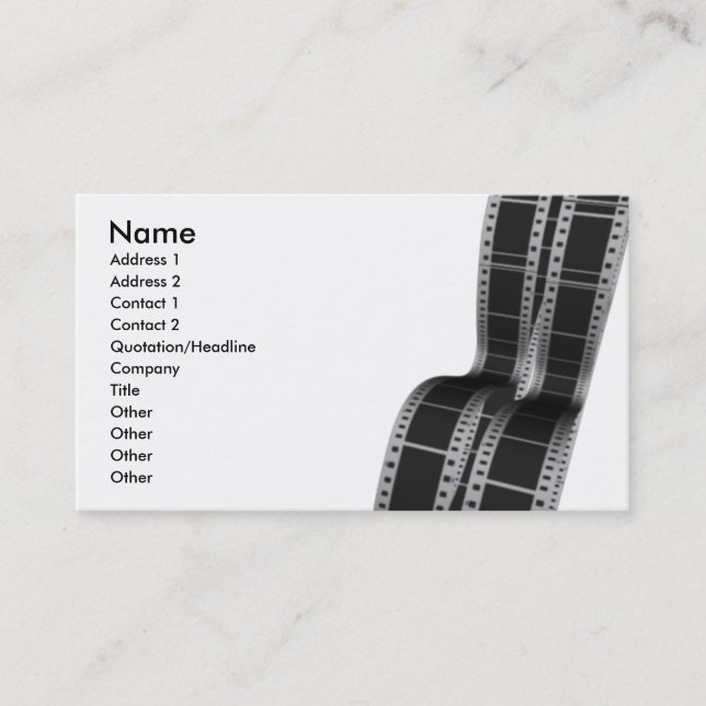 Movie Film Strip Business Card (Front)