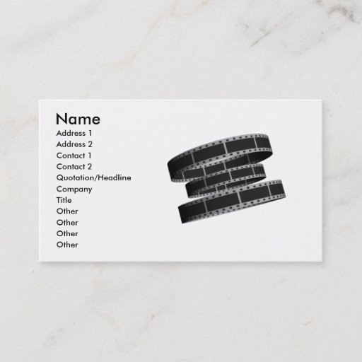 Customizable movie_film business card template