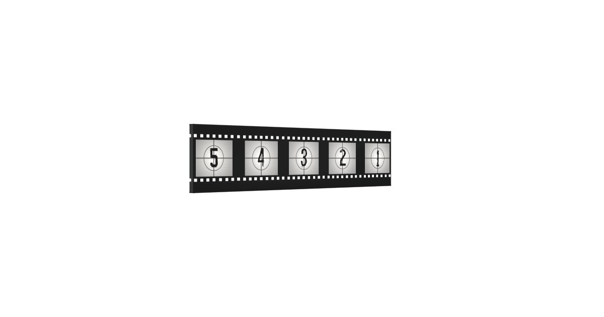 Movie Film Strip Countdown Canvas Print Zazzle