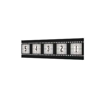 Movie Film Strip Countdown Canvas Print | Zazzle