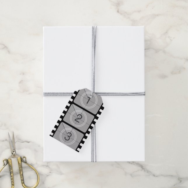 Movie Film Strip   Gift Tags (With Twine)
