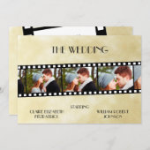 Movie Film Strip Photo Collage Save the Date Card (Front/Back)