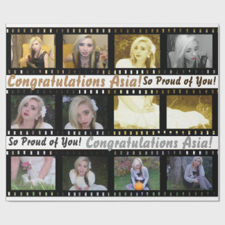 Movie Film Strip Photo Frames Gift Wrap