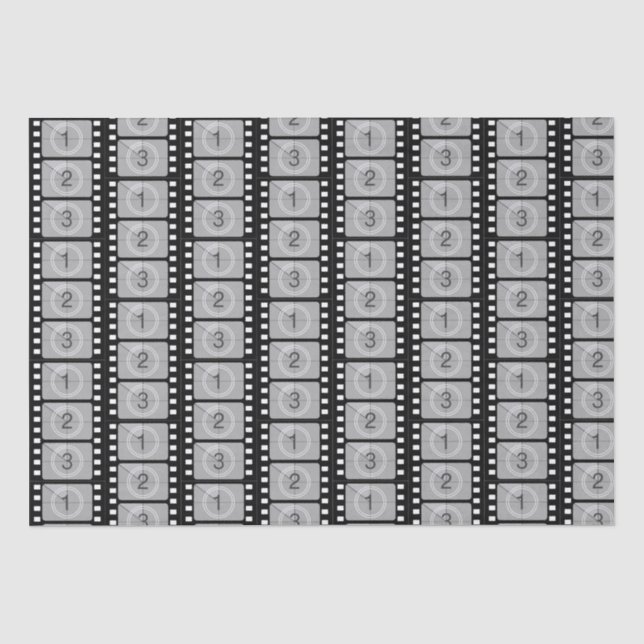 Movie Film Strip  Tissue Paper (Front)