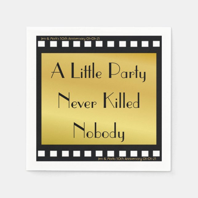 Movie Film Theme Party Napkins (Front)