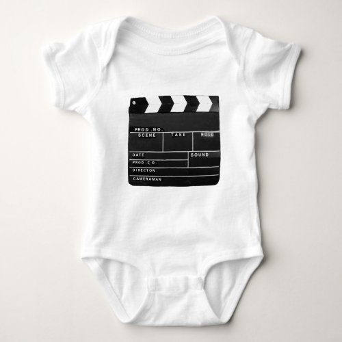 movie film video makers Clapper board design Baby Bodysuit