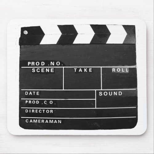 movie film video makers Clapper board design Mouse Pad