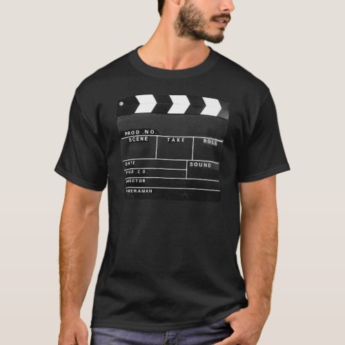 movie film video makers Clapper board design T_Shirt