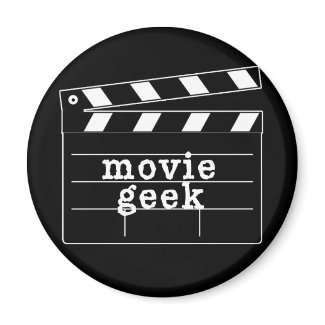 Movie Geek with Clapboard 2 Inch Round Magnet