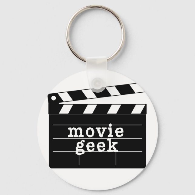 Movie Geek with Clapboard Keychain (Front)