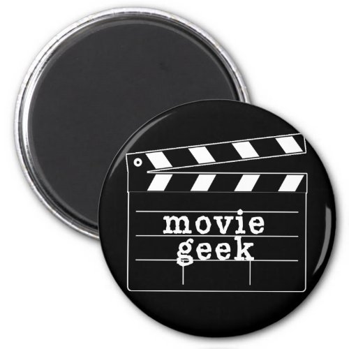 Movie Geek with Clapboard Magnet
