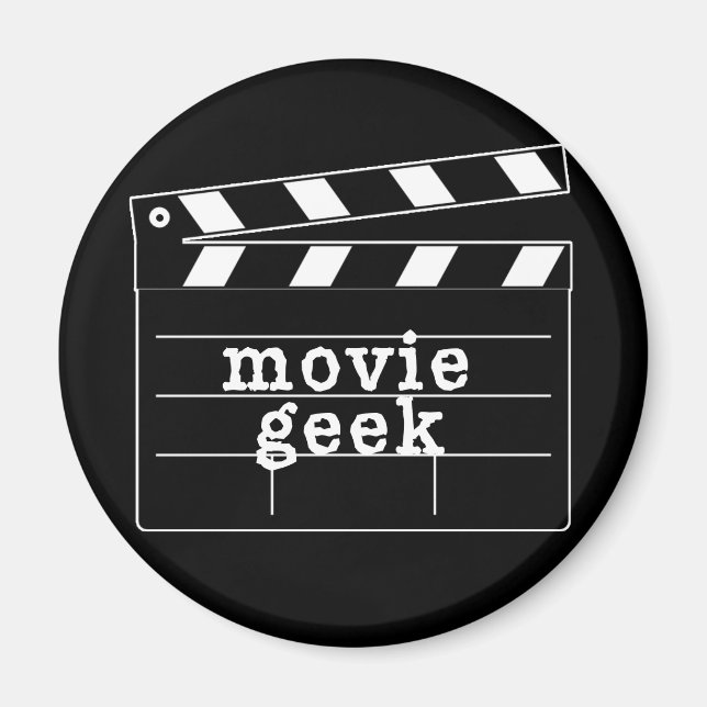 Movie Geek with Clapboard Magnet (Front)