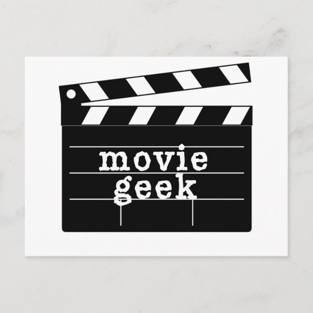 Movie Geek with Clapboard Postcard (Front)