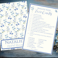 Movie Love Quotes Floral Bridal Shower Game