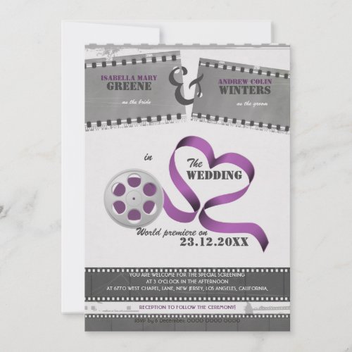 Movie Love Wedding Invitation