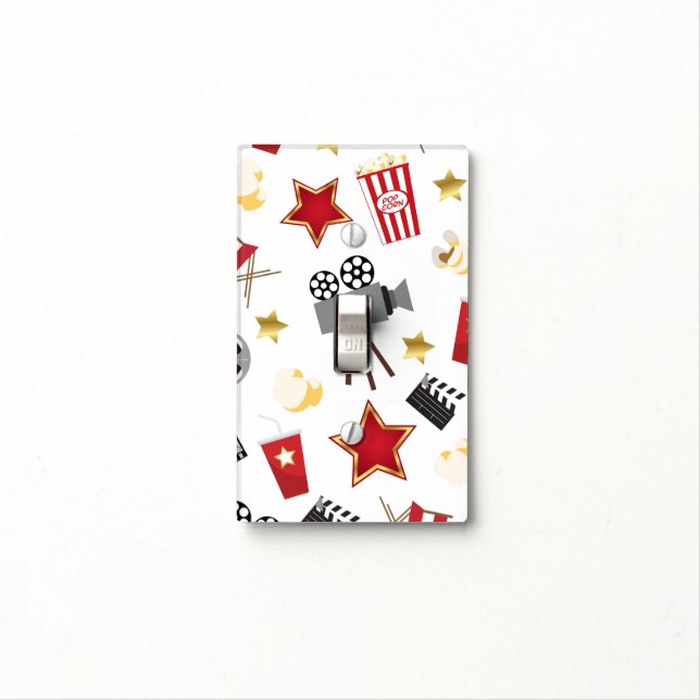 Movie Lover Pattern Light Switch Cover (In Situ)