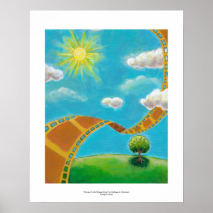 Movie lovers fun unique art film strip landscapes poster