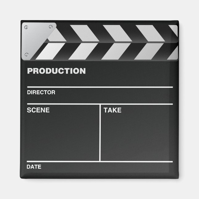 Movie maker Clap Board Fridge Magnet (Front)