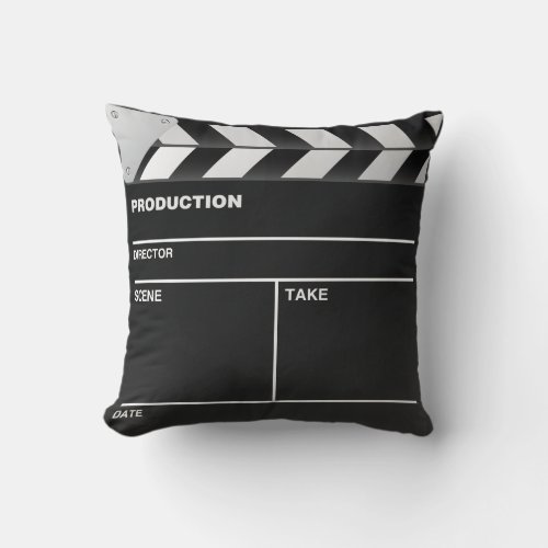 Movie maker Clap Board Throw Pillow