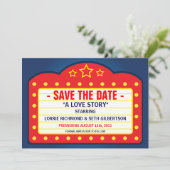 Movie Marquee Theater  Save the Date Announcement (Standing Front)