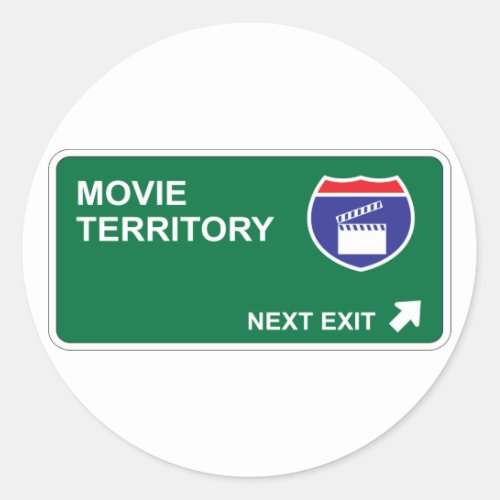 Movie Next Exit Classic Round Sticker