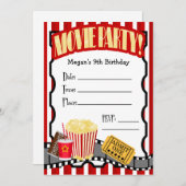 MOVIE NIGHT ANY OCCASION FILL-IN PARTY INVITATION (Front/Back)
