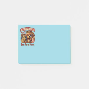 Movie Night - Best Furry Friend - Cute Cat & Dog Post-it Notes