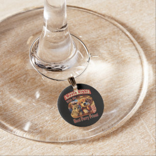 Movie Night - Best Furry Friend - Cute Cat & Dog Wine Charm