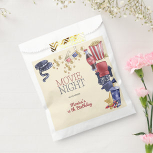 Movie night birthday for kids favor bag