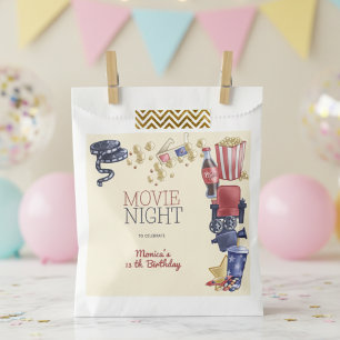 Movie night birthday for kids favor bag