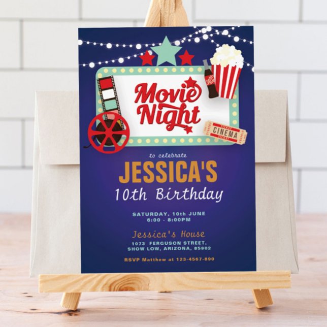 Movie Night Birthday Invitation (Creator Uploaded)