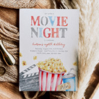 Movie Night Birthday Invitation | Movie Party