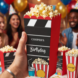 Movie Night Birthday Party For Boys Favor Boxes
