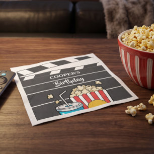 Movie Night Birthday Party For Boys Napkins