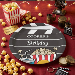 Movie Night Birthday Party For Boys Paper Plates
