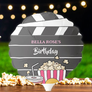 Movie Night Birthday Party For Girls Balloon