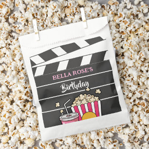 Movie Night Birthday Party For Girls Favor Bag
