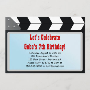 Movie Night Birthday Party Invitation