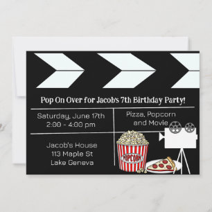 Movie Night Birthday Party Invitation