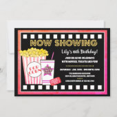 Movie Night Birthday Party Invitation (Front)