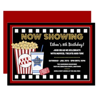 Movie Night Birthday Party Invitation