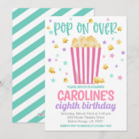 Movie Night Birthday Party Invite