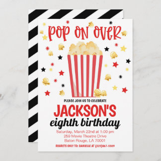 Movie Night Birthday Party Invite