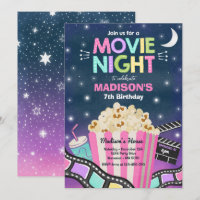 Movie Night Birthday Party Movie Sleepover Popcorn