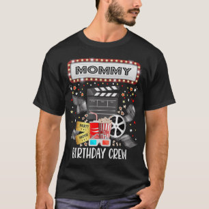 Movie Night Birthday Party Pajama Slumber Popcorn T-Shirt
